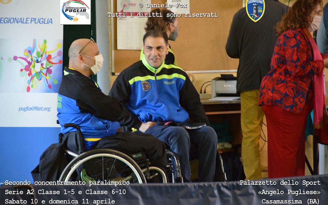 Secondo concentramento paralimpico Serie A/2 classi 1/5 e 6/10 – Casamassima 10/11 aprile 2021