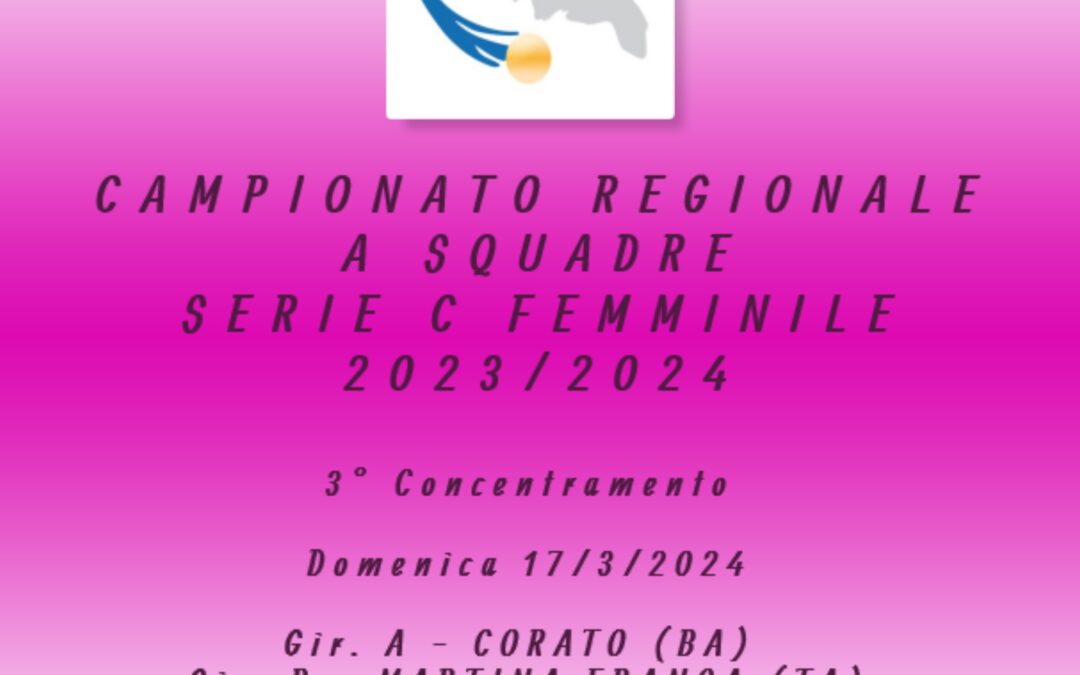 Serie C Femminile al 3° concentramento